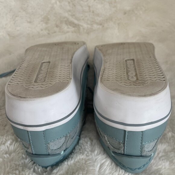 COACH Citysole Platform Women's Blue Sneaker Signature Terry Cloth Size US 8.5 - Picture 14 of 14